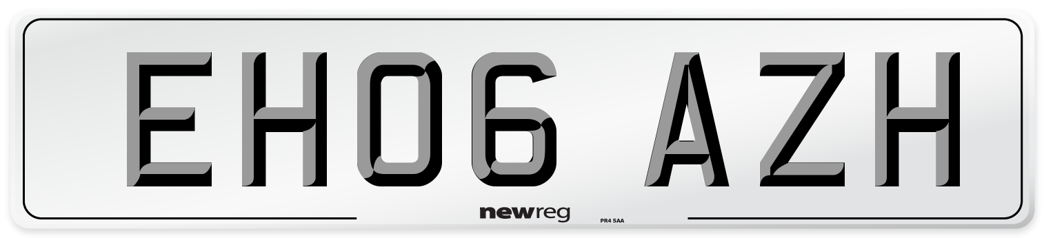 EH06 AZH Number Plate from New Reg